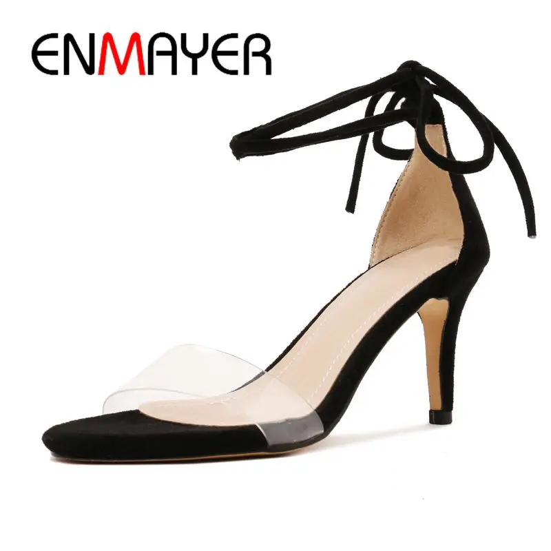ENMAYER Microfiber Basic Party Shoes Woman Summer Fashion High Heels Sandals Women Lace-Up Size 34-45 LY1371
ENMAYER Microfiber Basic Party Shoes Woman Summer Fashion High Heels Sandals Women Lace-Up Size 34-45 LY1371