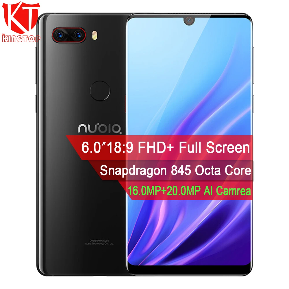 Оригинальный zte Nubia Z18 мобильного телефона 6 0 ''Full Экран Snapdragon 845 Octa Core Гб 64