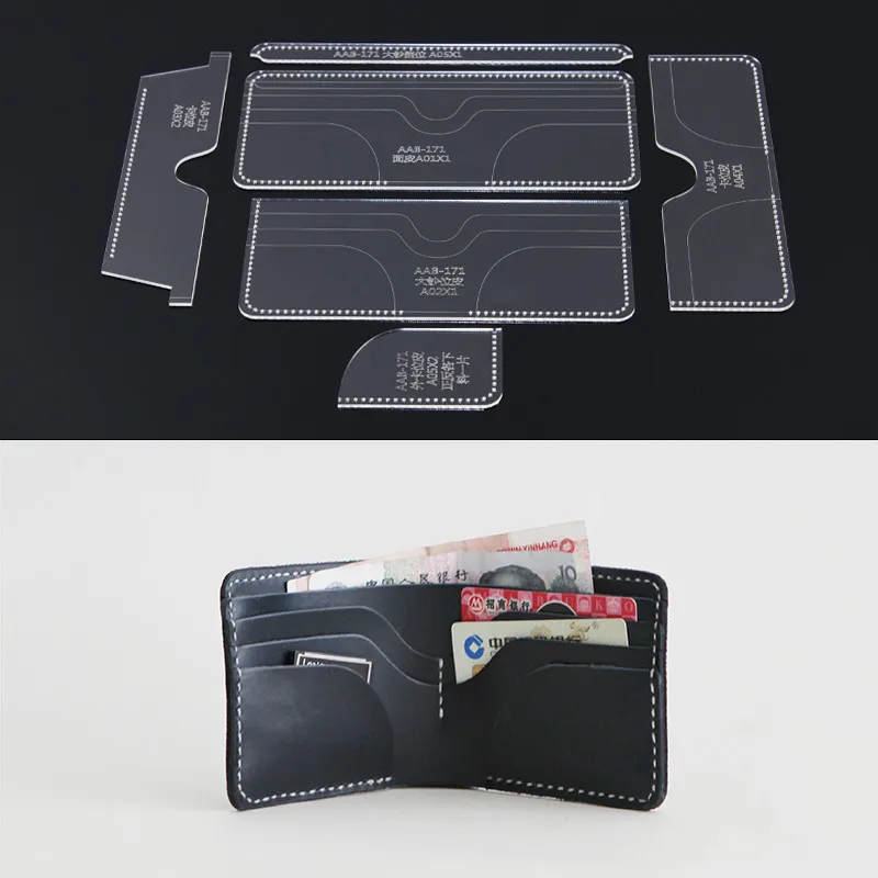 1 Set Leather Craft Acrylic Short Wallet Pattern Stencil Template Tool DIY Wallet Leathercraft Tool Sets 12*10*2cm 
1 Set Leather Craft Acrylic Short Wallet Pattern Stencil Template Tool DIY Wallet Leathercraft Tool Sets 12*10*2cm