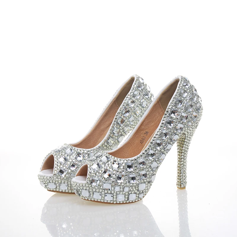 Free Shipping Peep Toe Crystal High Heel Wedding Shoes Silver Bridal Dress Shoes Woman Nightclub Party Banquet Dress Women Shoes
Free Shipping Peep Toe Crystal High Heel Wedding Shoes Silver Bridal Dress Shoes Woman Nightclub Party Banquet Dress Women Shoes