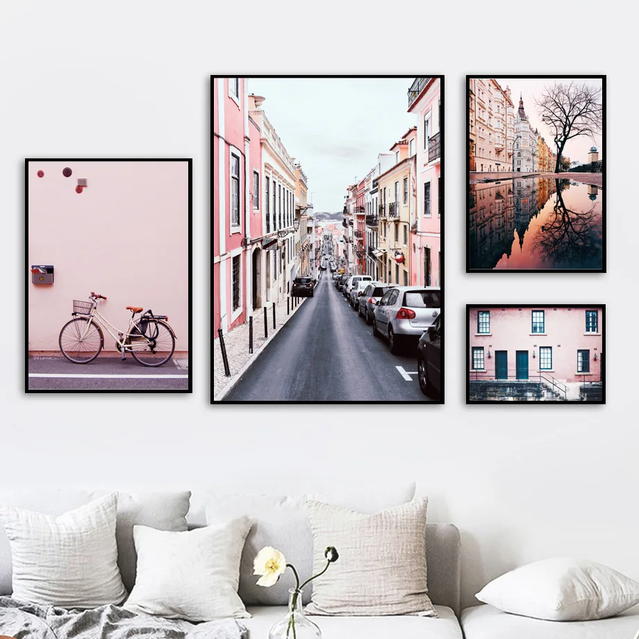 Pink City Street Tree House Bike Quote Wall Art Canvas Painting Nordic Posters And Prints Wall Pictures For Living Room Decor
Pink City Street Tree House Bike Quote Wall Art Canvas Painting Nordic Posters And Prints Wall Pictures For Living Room Decor