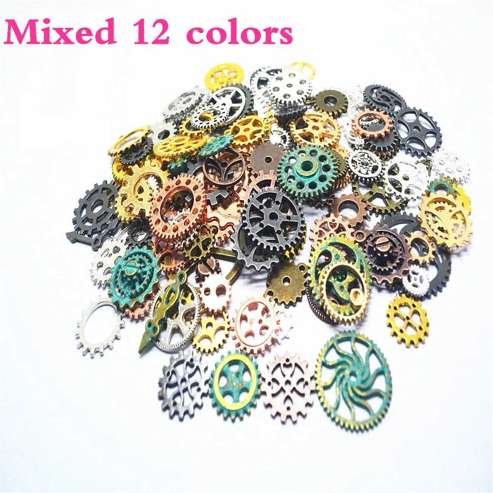 50g Vintage fashion Metal Steampunk mix 12 style color Gears Charms for Jewelry Making 2803
50g Vintage fashion Metal Steampunk mix 12 style color Gears Charms for Jewelry Making 2803