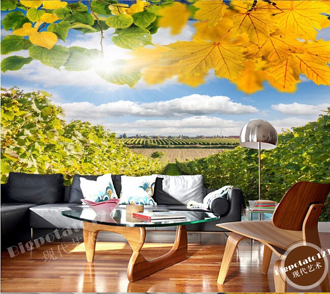 Custom 3D large murals,beautiful fantasy yellow leaves vineyard manor landscape , living room sofa TV wall bedroom wall paper
Custom 3D large murals,beautiful fantasy yellow leaves vineyard manor landscape , living room sofa TV wall bedroom wall paper
