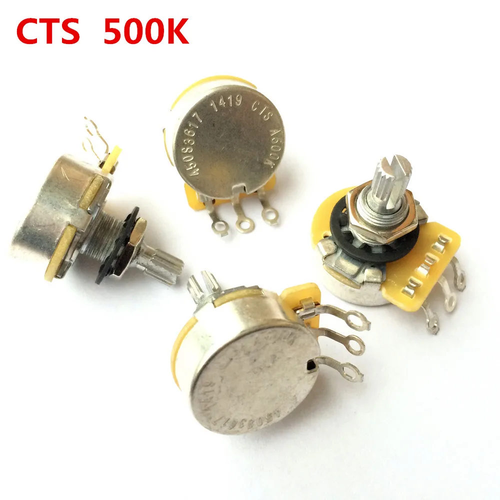 1Pcs CTS A500K B500K Guitar series 500K Metal Knurled Shaft Audio Potentiometers For Electric Guitar Bass 450S Pot
1Pcs CTS A500K B500K Guitar series 500K Metal Knurled Shaft Audio Potentiometers For Electric Guitar Bass 450S Pot