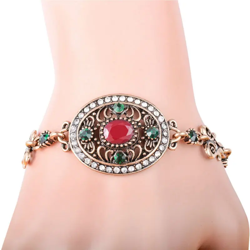 Turkish Boho Charms Rhinestone Bracelet Femme Big Oval Hollow Out Gold-Color Bracelets For Women Pulseras Wedding Gift
Turkish Boho Charms Rhinestone Bracelet Femme Big Oval Hollow Out Gold-Color Bracelets For Women Pulseras Wedding Gift