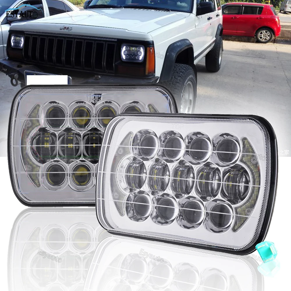 2 pcs 7 inch LED Headlight 85W 5"x7" Truck Headlamp 7"x6" Square lights with Sealed Hi/Lo Beam DOT for Jeep Wrangler YJ
2 pcs 7 inch LED Headlight 85W 5"x7" Truck Headlamp 7"x6" Square lights with Sealed Hi/Lo Beam DOT for Jeep Wrangler YJ