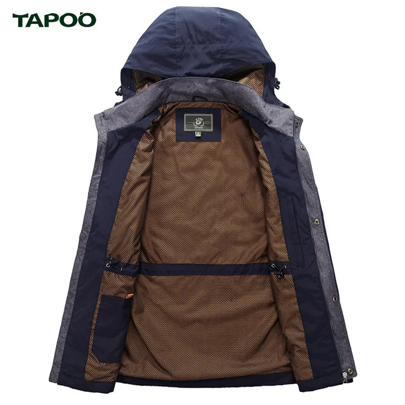 TAPOO брендовая одежда 2017 для мужчин весна куртки с капюшоном повседневное
