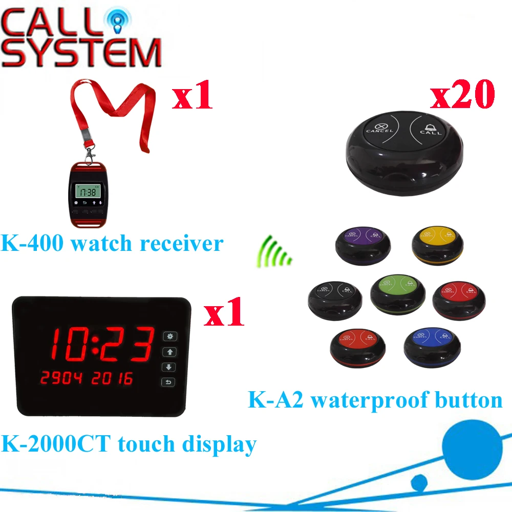 Wireless Restaurant Pager System Good Quality With Best Price Of 433.92MHZ Full Equipment( 1 display+1 watch+20 call button )
Wireless Restaurant Pager System Good Quality With Best Price Of 433.92MHZ Full Equipment( 1 display+1 watch+20 call button )