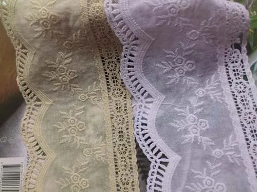 3 yards / DIY handmade accessories sewing material lace cotton embroidery flower width 10.5cm
3 yards / DIY handmade accessories sewing material lace cotton embroidery flower width 10.5cm