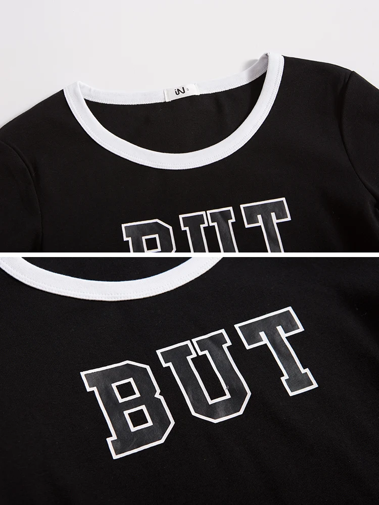 Short T-shirts Women Crop Top Hit The Color High Waist Sexy Summer Tees With Letter Printed Female Shirts Women Tops 2019
Short T-shirts Women Crop Top Hit The Color High Waist Sexy Summer Tees With Letter Printed Female Shirts Women Tops 2019