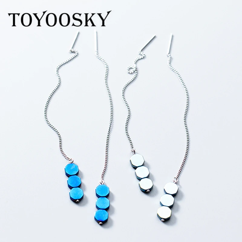 TOYOOSKY Contracted Fashion Earrings Real 925 Sterling Silver Jewelry Geometry Eight-side Shape Drop Long Ear Line for Women
TOYOOSKY Contracted Fashion Earrings Real 925 Sterling Silver Jewelry Geometry Eight-side Shape Drop Long Ear Line for Women