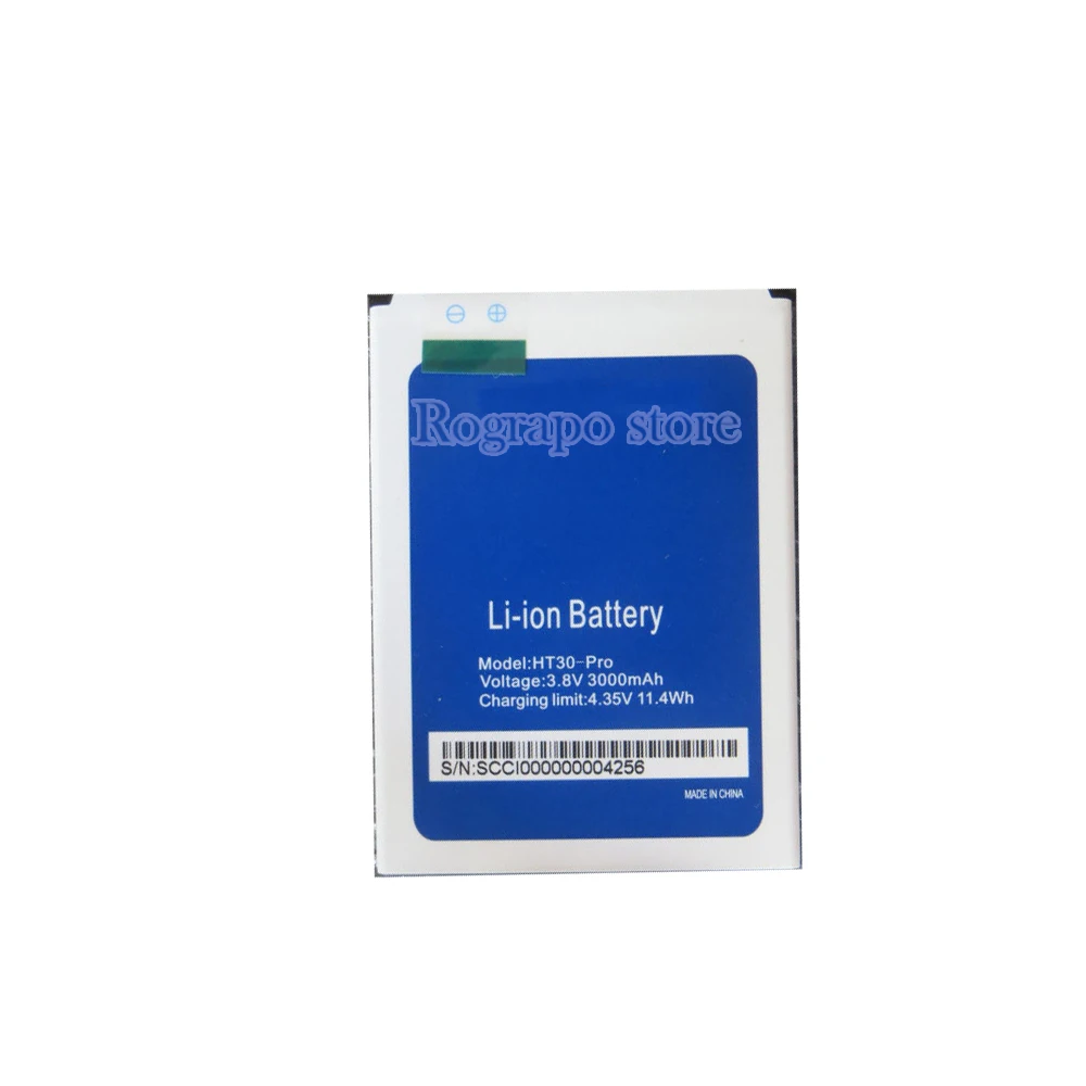 New 3000mAh HT30-Pro Replacement Battery For HOMTOM HT30 / HT30 Pro Bateria Batterie Baterij Cell Mobile Phone Batteries
New 3000mAh HT30-Pro Replacement Battery For HOMTOM HT30 / HT30 Pro Bateria Batterie Baterij Cell Mobile Phone Batteries