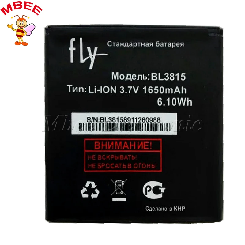 BL3815 1650mAh 3.7V High Quality Mobile Phone Replacement Li-ion Battery for FLY IQ4407 Accumulator
BL3815 1650mAh 3.7V High Quality Mobile Phone Replacement Li-ion Battery for FLY IQ4407 Accumulator