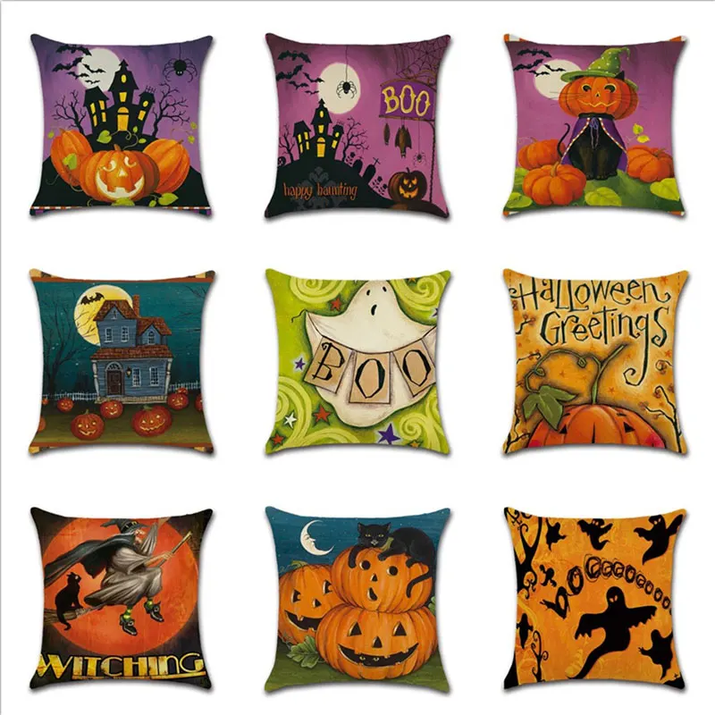 Vintage Halloween PillowCase Cotton Linen Happy Halloween Sofa Cushion Cover Pumpkin Ghosts Cushion Cover Home Decoration
Vintage Halloween PillowCase Cotton Linen Happy Halloween Sofa Cushion Cover Pumpkin Ghosts Cushion Cover Home Decoration