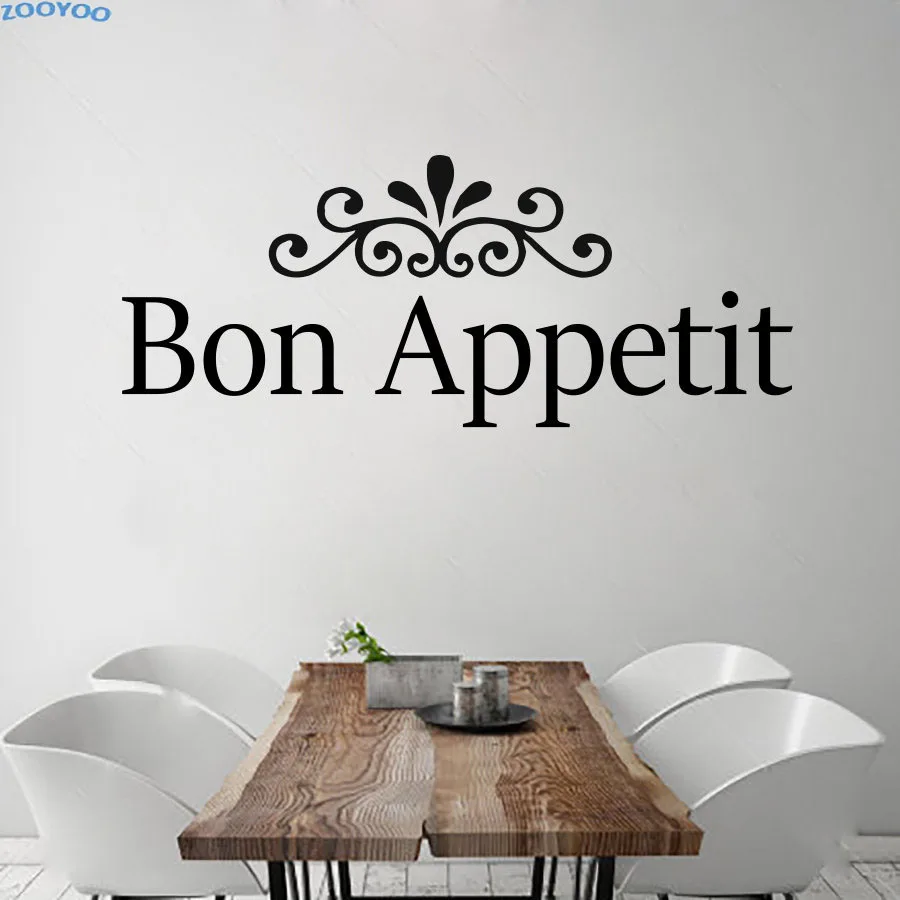 ZOOYOO Bon Appetit Creative Wall Sticker French Text Home Decor Dining Room Decoration Removable Wall Decals Art Murals
ZOOYOO Bon Appetit Creative Wall Sticker French Text Home Decor Dining Room Decoration Removable Wall Decals Art Murals