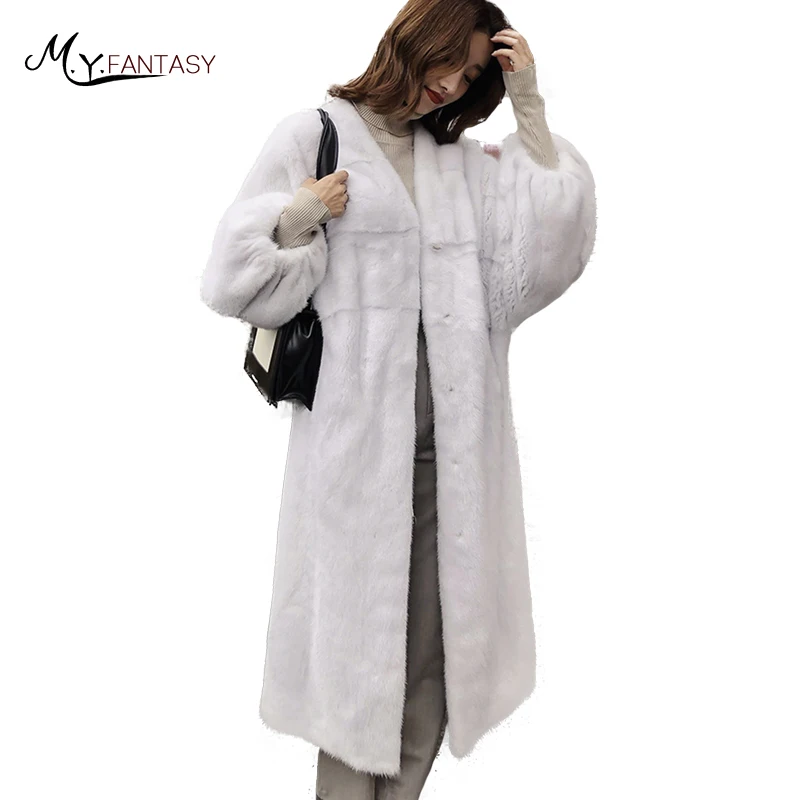 LVCHI 2019 Winter Import Swan Velvet Mink Fur Coat Real Fur Coats Women Deep V-Neck Long Lantern Sleeve X-Long Mink Fur Coats
LVCHI 2019 Winter Import Swan Velvet Mink Fur Coat Real Fur Coats Women Deep V-Neck Long Lantern Sleeve X-Long Mink Fur Coats