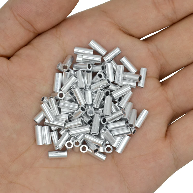 Aluminum Fishing Crimp Sleeves 100pcs/lot Single Round Fishing Line Crimping Tube Wire Crimp Connector Accessories 1.0-2.0mm
Aluminum Fishing Crimp Sleeves 100pcs/lot Single Round Fishing Line Crimping Tube Wire Crimp Connector Accessories 1.0-2.0mm