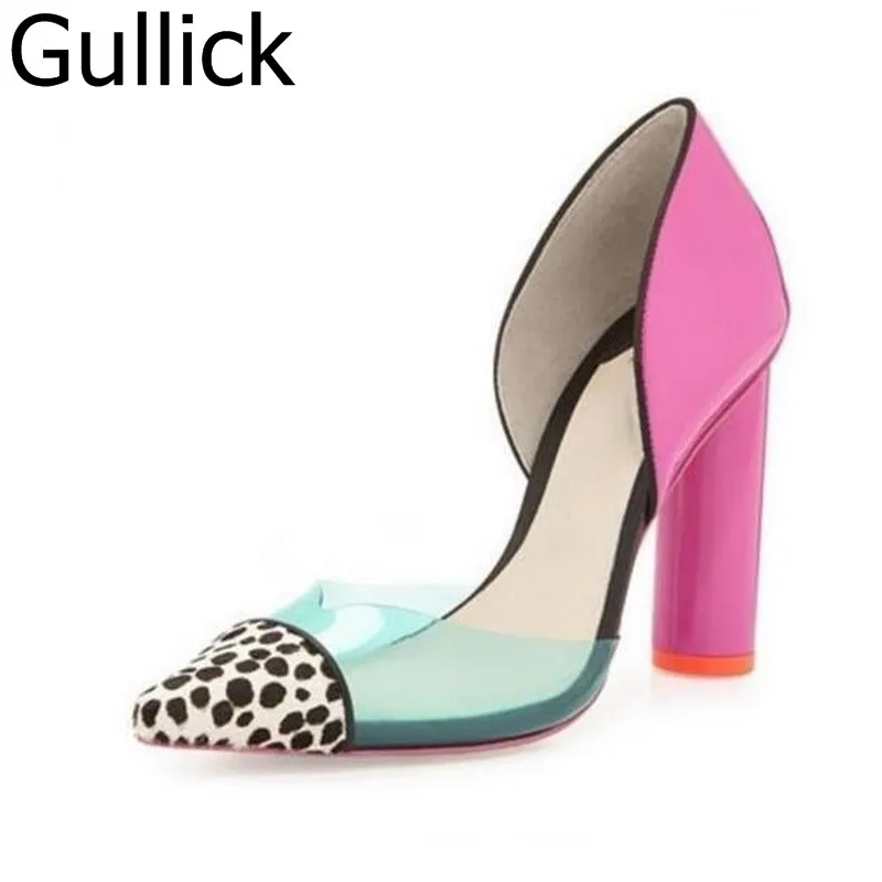 Women Hot Selling Leopard Pointed Toe Thick Heels Pumps PVC Transparent Cut-out Women Dress Shoes Patchwork Cover Heels Pumps
Women Hot Selling Leopard Pointed Toe Thick Heels Pumps PVC Transparent Cut-out Women Dress Shoes Patchwork Cover Heels Pumps