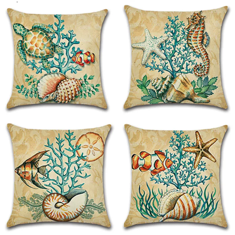 New Sea Turtle Seahorse Print Linen Cushion Cover 45X45cm Pillow Case Home Decorative Pillows Cover For Sofa Car Cojines
New Sea Turtle Seahorse Print Linen Cushion Cover 45X45cm Pillow Case Home Decorative Pillows Cover For Sofa Car Cojines
