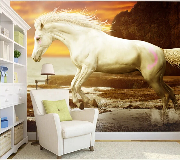 Custom horse wallpaper 3D, white horse murals for the living room TV background wall waterproof textile cloth papel de parede
Custom horse wallpaper 3D, white horse murals for the living room TV background wall waterproof textile cloth papel de parede