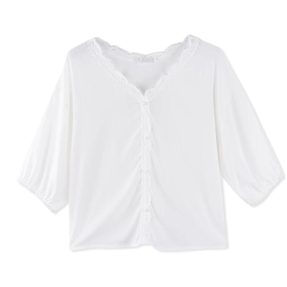 Neatie kiddie Sweet Korean Style Lace Patchwork V-neck Blouse Summer Shirt Tops Women Casual Beading Blouse
Neatie kiddie Sweet Korean Style Lace Patchwork V-neck Blouse Summer Shirt Tops Women Casual Beading Blouse