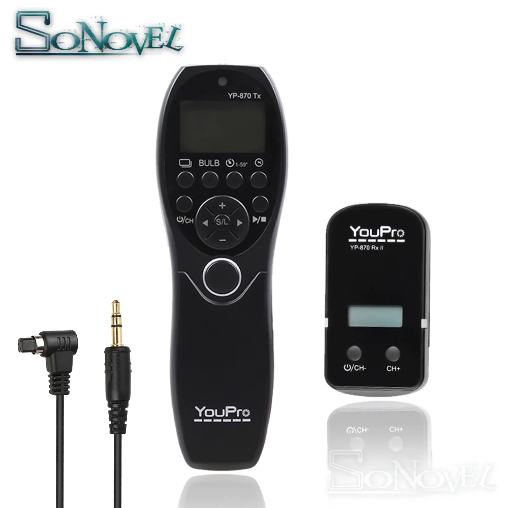 

2.4G Wireless Timer Remote Control Shutter Release for Canon EOS R5 R3 1Dx 1Ds 5Ds 6D 7D 50D 40D 5D4 5D3 5D Mark IV III RS-80N3