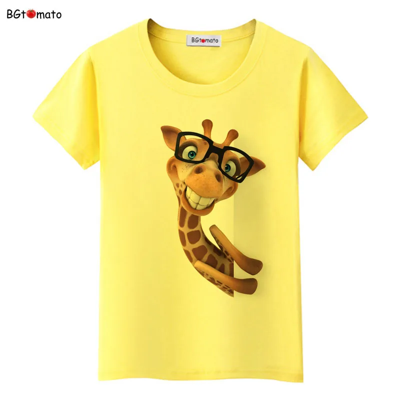 bgtomato Hot sale!! Cool sunglasses Giraffe 3D t-shirts women's summer funny cute shirts Good quality brand casual top tees
bgtomato Hot sale!! Cool sunglasses Giraffe 3D t-shirts women's summer funny cute shirts Good quality brand casual top tees