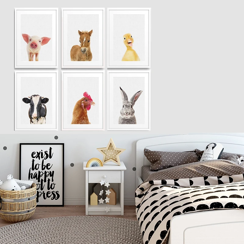 Nordic Wall Art Bunny Cow Poster Baby Animals Canvas Painting Modern Nursery Posters and Prints Pictures for Living Room Decor
Nordic Wall Art Bunny Cow Poster Baby Animals Canvas Painting Modern Nursery Posters and Prints Pictures for Living Room Decor