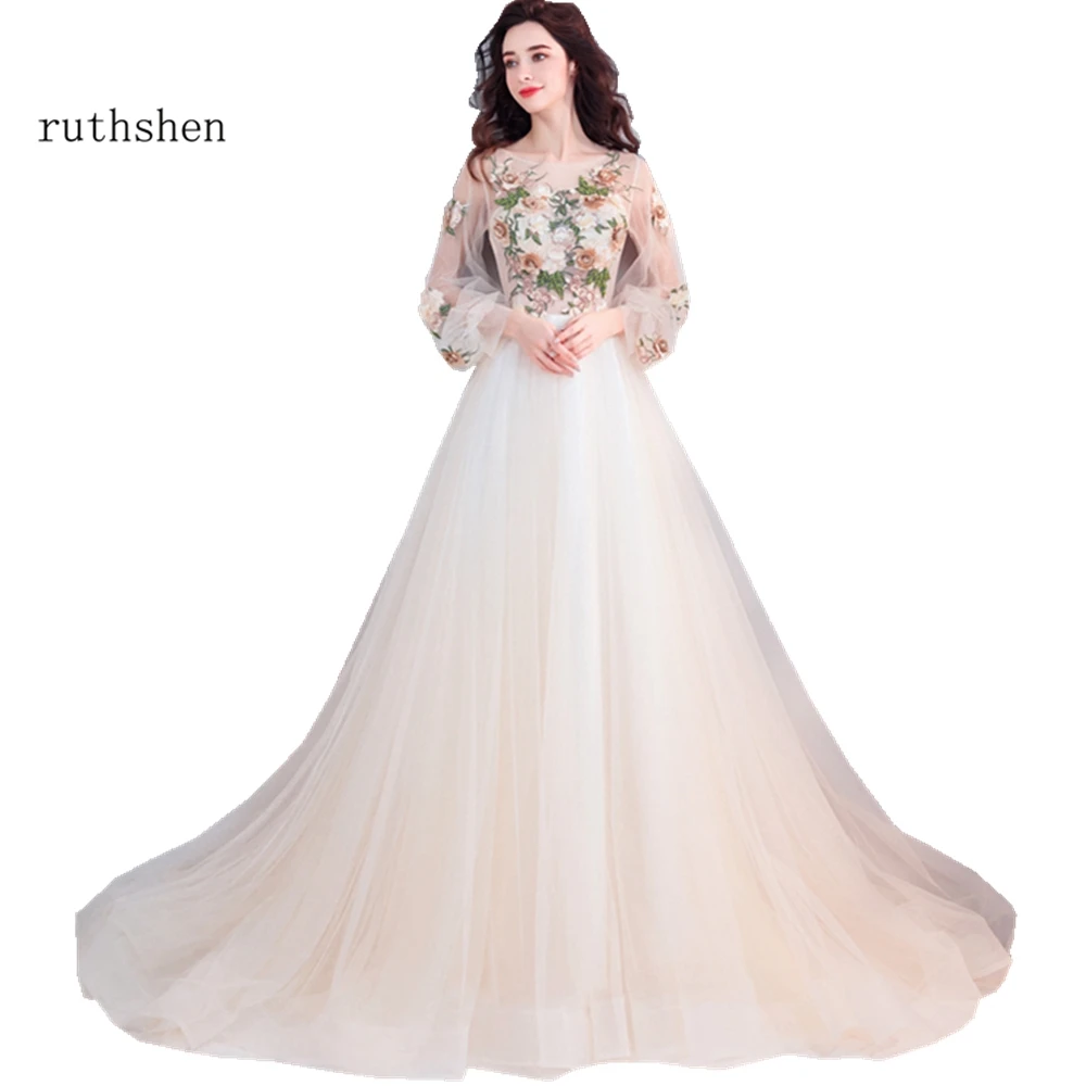 ruthshen Fairy Long Prom Dresses 2020 New Light Champagne Illusion Appliques Long Sleeves Transparent Vestidos De Prom Gowns
ruthshen Fairy Long Prom Dresses 2020 New Light Champagne Illusion Appliques Long Sleeves Transparent Vestidos De Prom Gowns