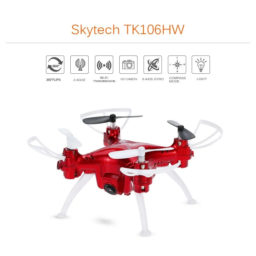 Skytech TK106HW 4CH 6 осевой гироскоп Мини FPV Wifi Безголовый беспилотный Дрон с камерой 2.0MP