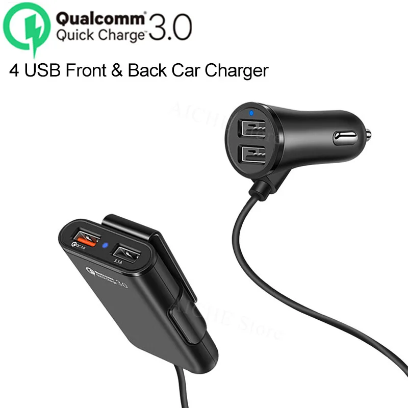 Фото Автомобильные наклейки для зарядного устройства 4 порта QC 3 0 USB аксессуары Mercedes Benz