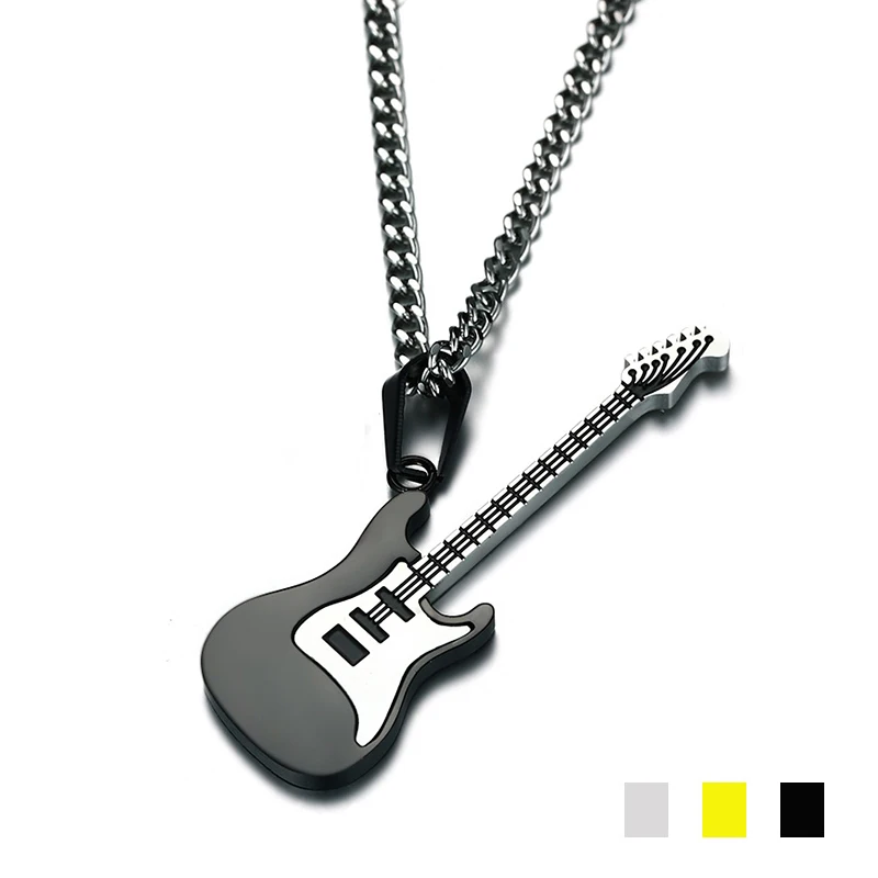 316L Stainless steel Cute guitar Pendant women Music instrument charm Titanium steel Link chain Necklace For Men Fashion Jewelry
316L Stainless steel Cute guitar Pendant women Music instrument charm Titanium steel Link chain Necklace For Men Fashion Jewelry
