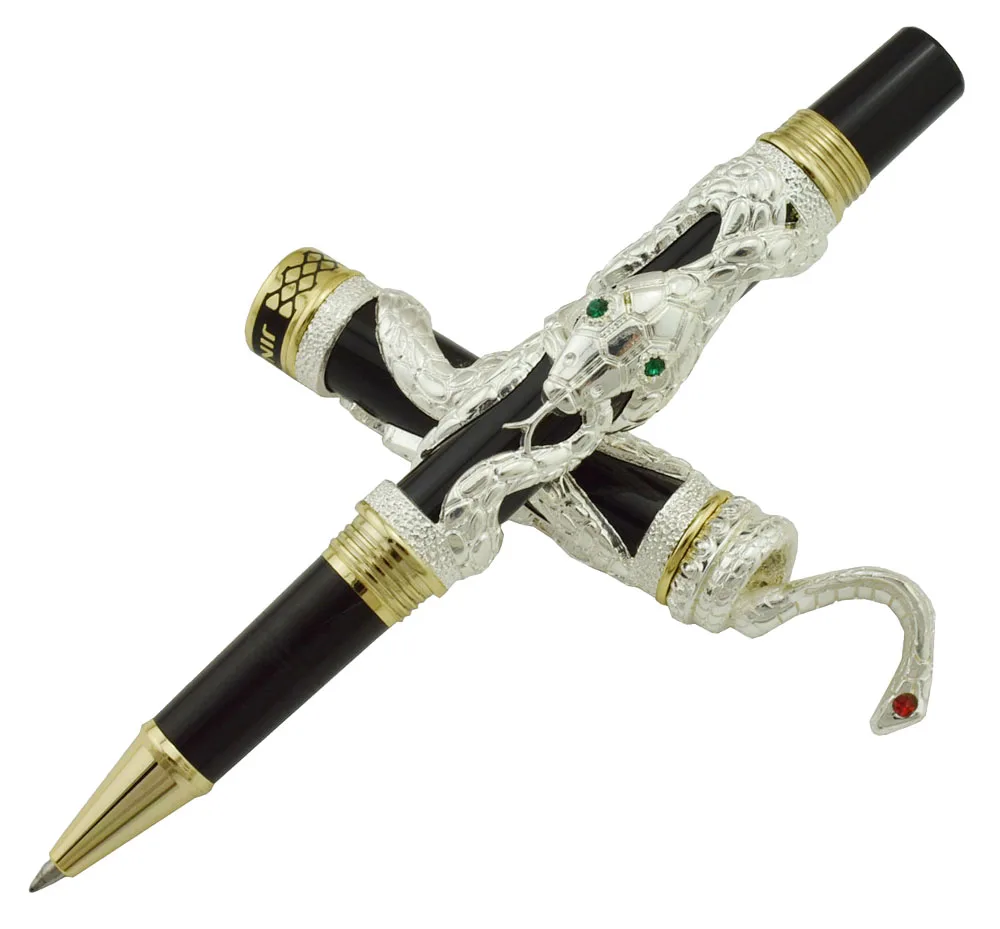 Винтажная Шариковая ручка Jinhao в виде змеи, серебряная Кобра, рельефная текстура с 3D рисунком, технология, благородная коллекция, подарочная ...
Винтажная Шариковая ручка Jinhao в виде змеи, серебряная Кобра, рельефная текстура с 3D рисунком, технология, благородная коллекция, подарочная ...