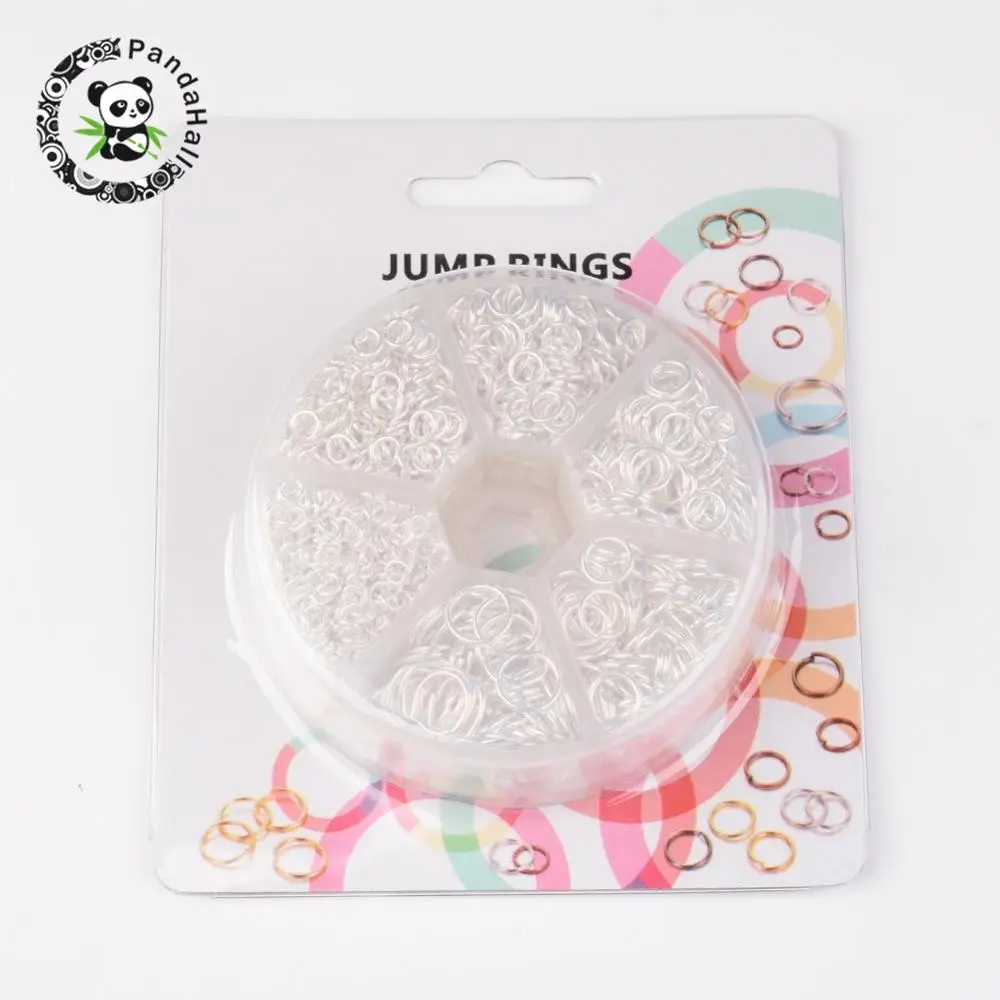 1 Box of Iron Jump Rings, Silver Color, 4~10x0.7~1mm; about 2.6~8mm inner diameter, about 1600pcs/box
1 Box of Iron Jump Rings, Silver Color, 4~10x0.7~1mm; about 2.6~8mm inner diameter, about 1600pcs/box