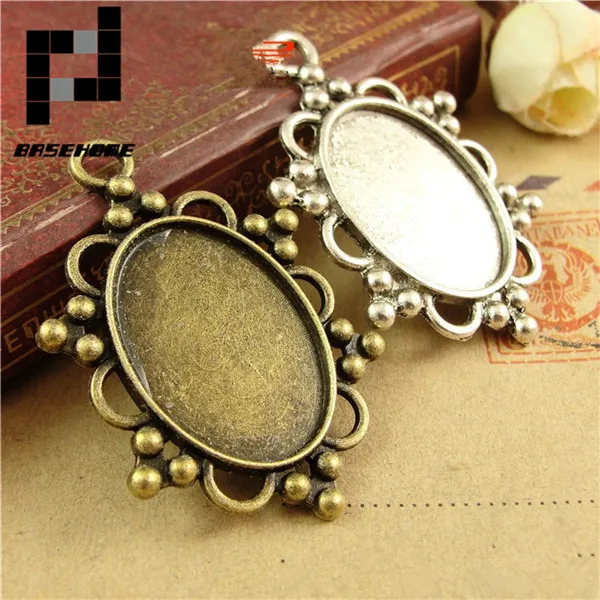 10pcs/lot Vintage Retro Pendant Settings Cabochons Bases Bezel Trays Fit 18x25mm Cabochon Cameo DIY Necklace Making
10pcs/lot Vintage Retro Pendant Settings Cabochons Bases Bezel Trays Fit 18x25mm Cabochon Cameo DIY Necklace Making