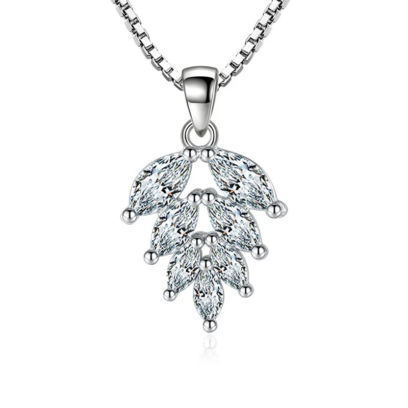 100% 925 sterling silver fashion shiny crystal leaves pendant necklaces for women jewelry wedding gift wholesale drop shipping
100% 925 sterling silver fashion shiny crystal leaves pendant necklaces for women jewelry wedding gift wholesale drop shipping