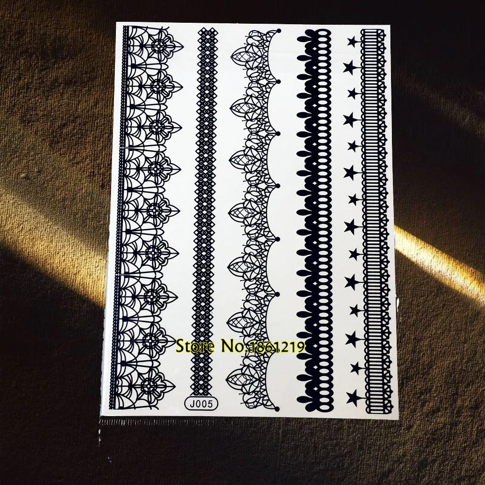 1PC Fake Metallic Temporary Tattoo Choker Design GBJ005 Sexy Women Beach Style Tattoo Black Bracelet Jewelry Lace Mehndi Paste
1PC Fake Metallic Temporary Tattoo Choker Design GBJ005 Sexy Women Beach Style Tattoo Black Bracelet Jewelry Lace Mehndi Paste