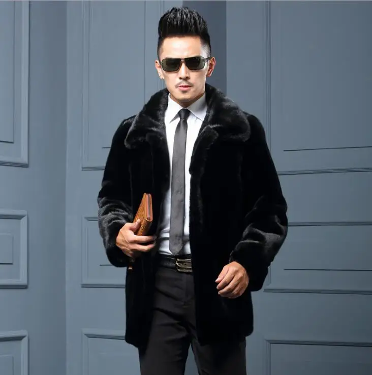 Black faux mink leather jacket mens winter thicken warm fur leather coat men slim jackets jaqueta de couro fashion plus size 6XL
Black faux mink leather jacket mens winter thicken warm fur leather coat men slim jackets jaqueta de couro fashion plus size 6XL