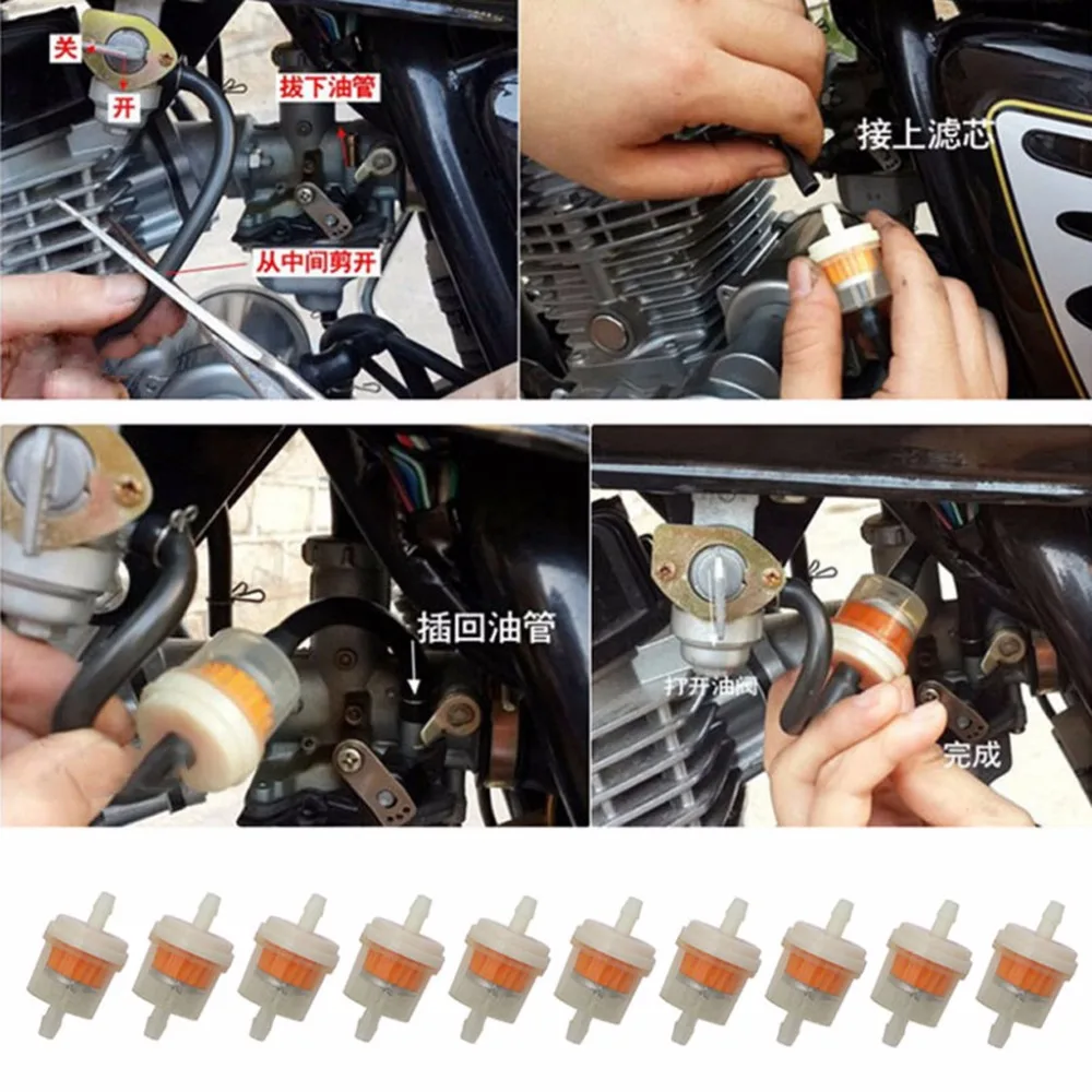 10Pcs 4/25'' 4mm Hose Motorcycle Scooter Gasoline Filter Clear Inline Gas Fuel Jy22 19 dropship 
10Pcs 4/25'' 4mm Hose Motorcycle Scooter Gasoline Filter Clear Inline Gas Fuel Jy22 19 dropship