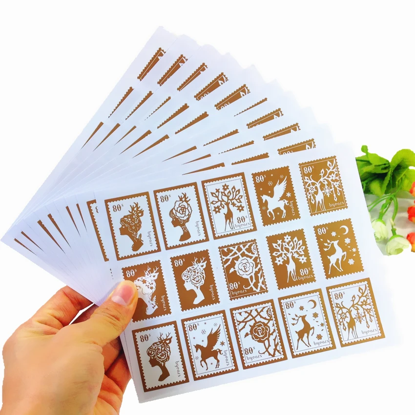 150 Pcs/lot New Stamp Sticker DIY Girl And Deer Stamp Styling Seal Gold Color Sealing Label
150 Pcs/lot New Stamp Sticker DIY Girl And Deer Stamp Styling Seal Gold Color Sealing Label