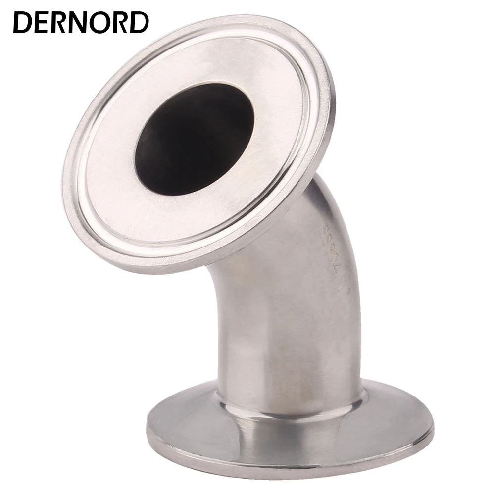 DERNORD 25 мм OD 1 "Tri Clamp 304 нержавеющая сталь санитарно 45 градусов колено трубы