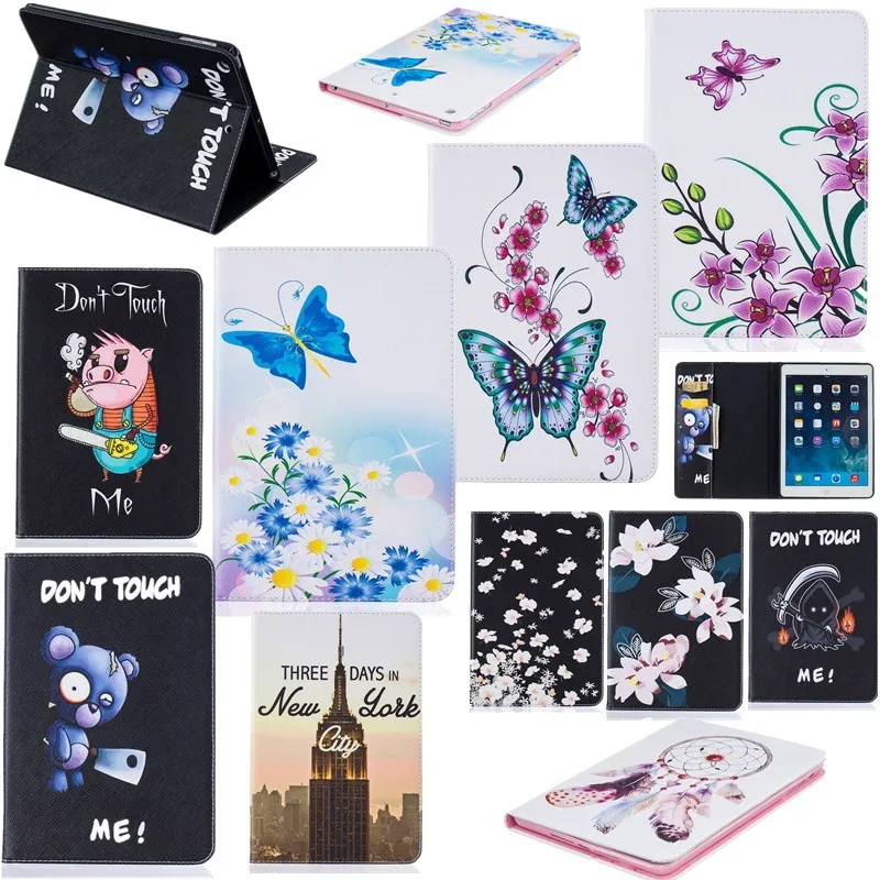 Cute Bear Case PU Leather For Ipad 5 ipad Air Butterfly Flower Stand Tablet Cover 9.7&quotWallet Fip Apple 1 | Компьютеры и офис