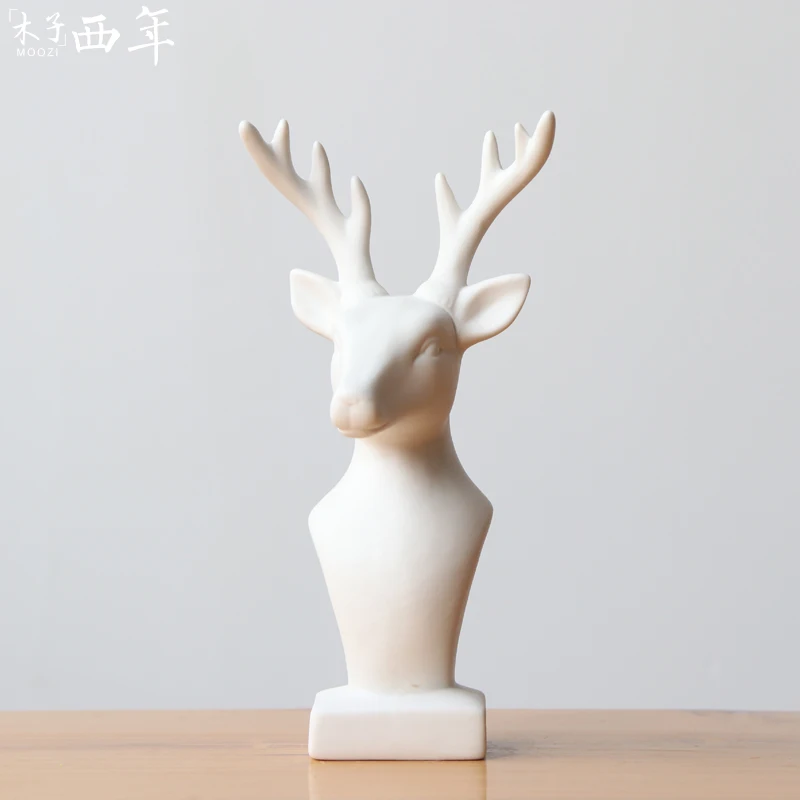 Creative Nordic Small ceramic white deer head statue home decor crafts room decoration ornament porcelain animal head figurines
Creative Nordic Small ceramic white deer head statue home decor crafts room decoration ornament porcelain animal head figurines