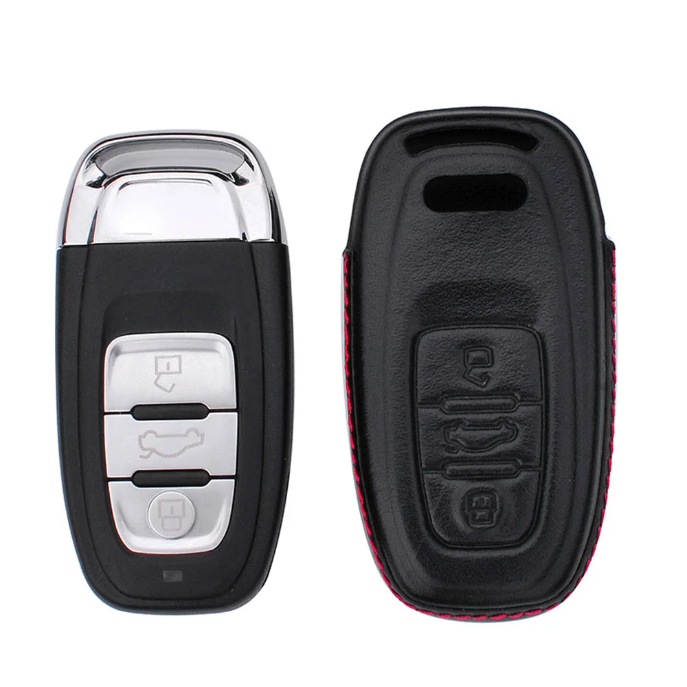 Кожаный чехол для ключей Audi A1 S1 A3 A4 A5 A6 A4L A6L B6 B7 B8 TT Allroad Q3 Q5 Q7 R8 S6 4F RS3 SQ5 RS4 C5 C6 2005