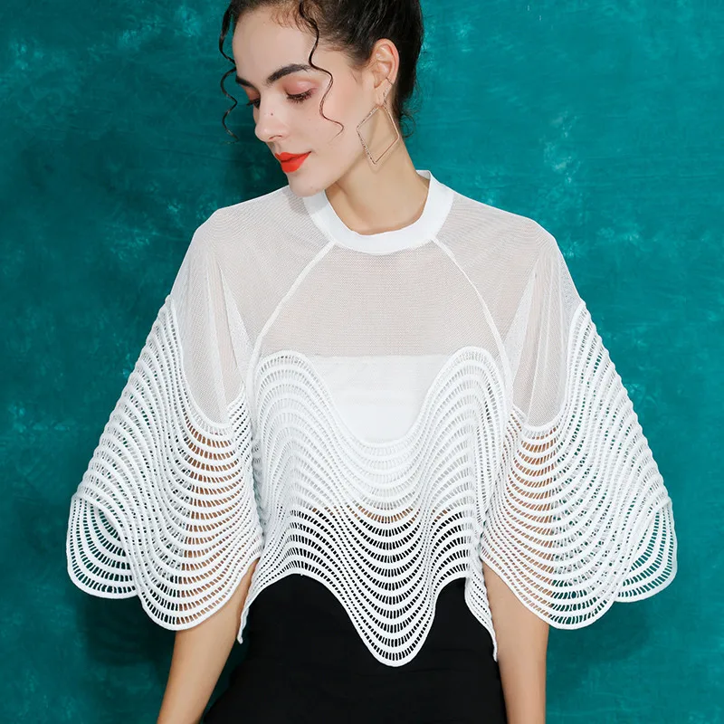 2019 Spring Summer Fashion Elegant Sexy See Through Lace Patchwork Wave Blouse Women blusas Office Lady Shirt
2019 Spring Summer Fashion Elegant Sexy See Through Lace Patchwork Wave Blouse Women blusas Office Lady Shirt