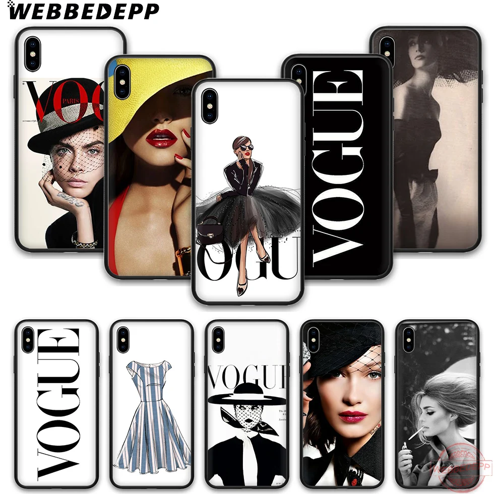 WEBBEDEPP черный и белый модный Мягкий силиконовый чехол для телефона iPhone 5 6 7 8 Plus X XS XR