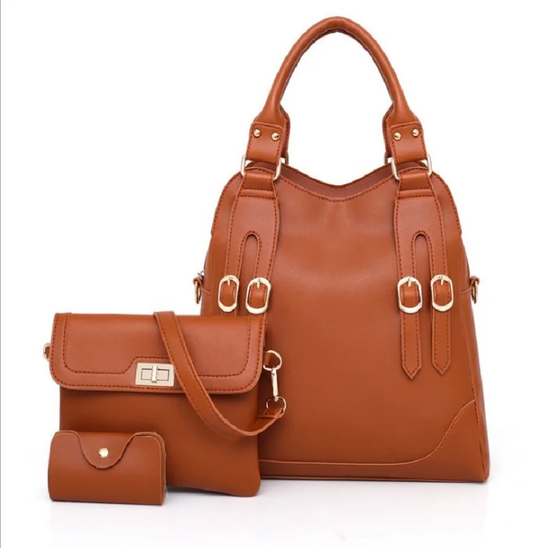 Ladies Set Bags 3pieces PU Leather 2019 Woman Solid Casual Tote Bags +Lady Messenger Bag +Purse Woman Pink Shoulder Bags 3pcs
Ladies Set Bags 3pieces PU Leather 2019 Woman Solid Casual Tote Bags +Lady Messenger Bag +Purse Woman Pink Shoulder Bags 3pcs