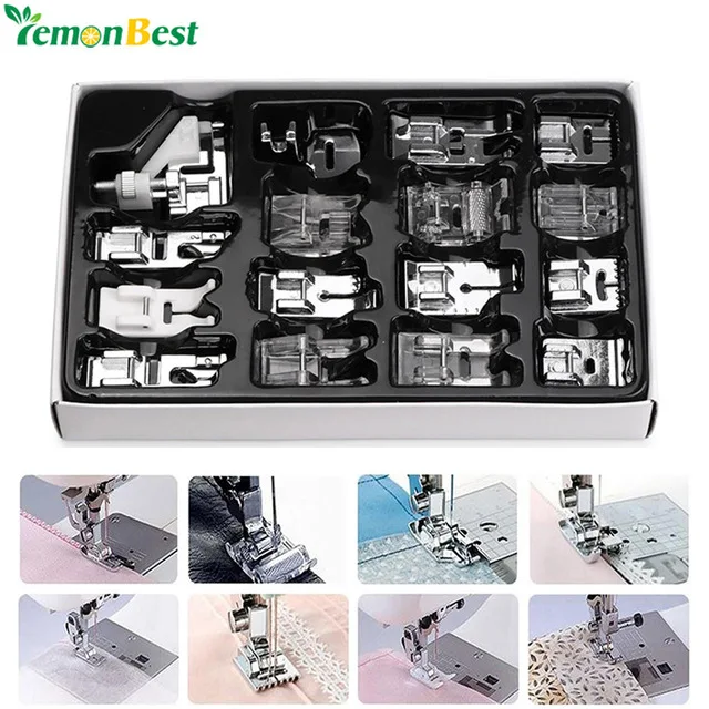 16Pcs Domestic Sewing Machine Accessories Presser Foot Feet Kit Set Hem Foot Spare Parts With Box For Brother Singer Janome
16Pcs Domestic Sewing Machine Accessories Presser Foot Feet Kit Set Hem Foot Spare Parts With Box For Brother Singer Janome