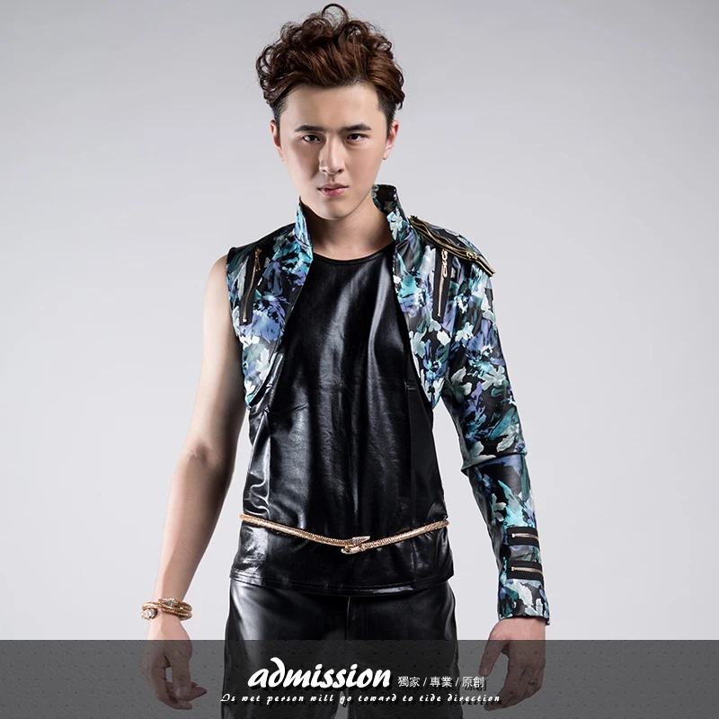 2017 costume cape personalized small vest fashion ds costumesThe singer's male clothing stage S-XL
2017 costume cape personalized small vest fashion ds costumesThe singer's male clothing stage S-XL