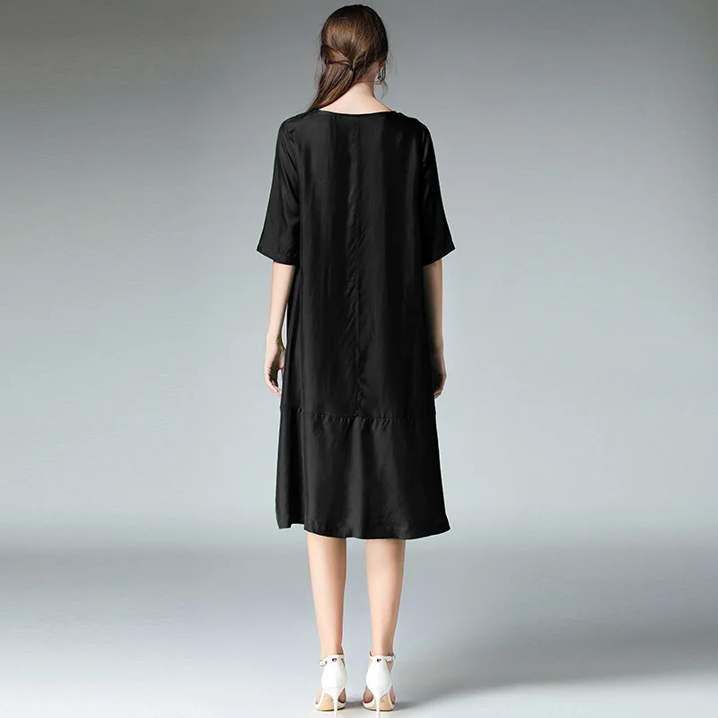 XL - 4XL Plus Size Women Dress Summer 2021 Round Collar Short Sleeve Knee length Loose Midi Dress Female A-line Elegant Dresses
XL - 4XL Plus Size Women Dress Summer 2021 Round Collar Short Sleeve Knee length Loose Midi Dress Female A-line Elegant Dresses